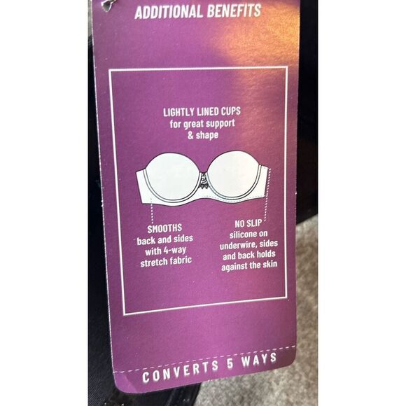 Vanity Fair Beauty Back Strap Strapless Bra Size 40C - Picture 6 of 7